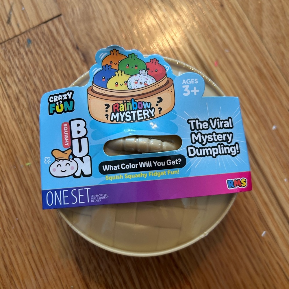 Rainbow Mystery Squishy Dumpling Toy - Blue Packaging